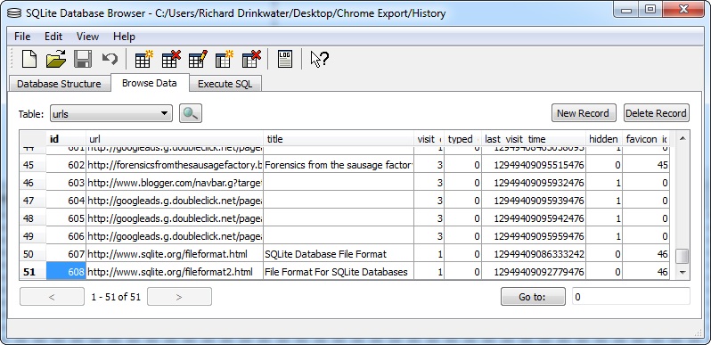 Check Private Browsing History on Windows