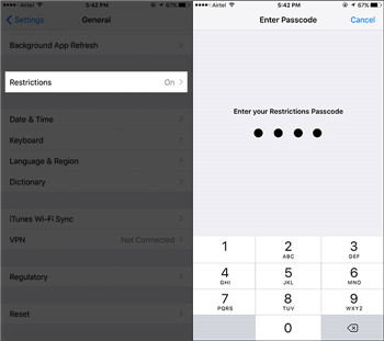 How to enable parental control on iPad