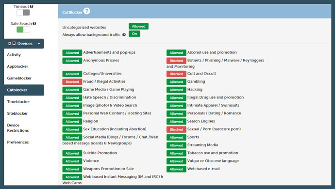 iOS Parental Control - Netsanity Parental Control