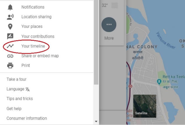 TimeLine to Locate Lost Android