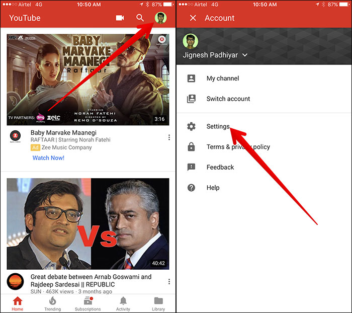put the parental controls on youtube