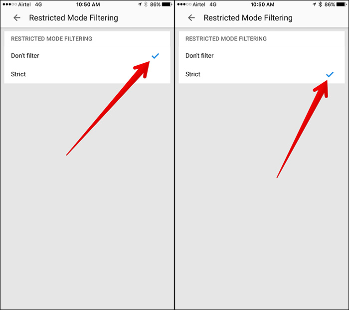 how to set parental controls on youtube
